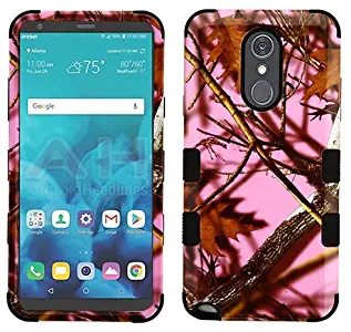 Pink Oak-Hunting Camouflage Collection/Black TUFF Hybrid Phone Protector Cover [Military-Grade Certified](with Package) for LG Stylo 4 LG Stylo 4 Plus