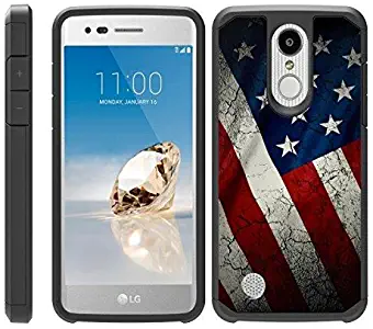 TurtleArmor | Compatible with LG Aristo 3 Case | Zone 4 | Tribute Empire | Risio 3 | Slim Fitted Dual Layer Hard Armor Hybrid Shell Case - American Flag