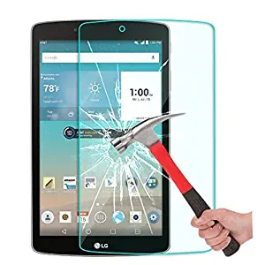LG G Pad F 8.0 Screen Protector YOUMY Ultra-Clear Anti-Scratch Bubble-Free Anti-Fingerprint Oil-Stain Curved-Edge Tempered-Glass Screen Protector for LG G Pad F 8.0