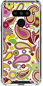 Skinit Clear Phone Case for LG V50 ThinQ - Originally Designed 70s Paisley Design