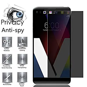 For LG V10 LG V20 Privacy Screen Tempered Glass Protector,2PCS Anti-spy Screen Protector Film For LG V20 LS997 H910 H918 US996 V10