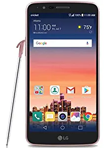 LG Stylo 3 Unlocked 4g Lte USA Latin Caribbean (Cricket) Gsm 5.7" HD 16GB 2 Gb Ram 13MP Fingerprint Android Desbloqueado (Rose Gold)