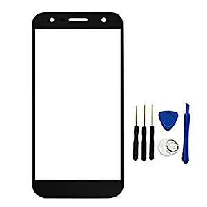 Outer Glass top Lens Front Panel for LG X Power2 / K10 Power / M322 X500 / X Charge/X Power 2 (Not digitizer Touch&Not LCD) Black