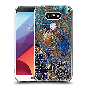Compatible with LG G6 Case Viwell TPU Soft Case Rubber Silicone Tile Golden Floral Pattern