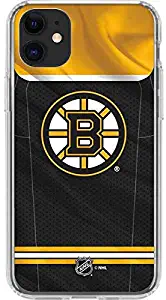 Skinit Clear Phone Case for iPhone 11 - Officially Licensed NHL Boston Bruins Home Jersey Design