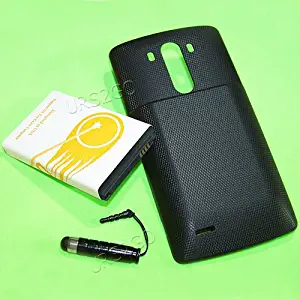 High Capacity 10100mAh Extended Life Battery + Thicker Back Door Cover + Stylus for U.S. Cellular LG G3 US990 Smartphone