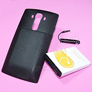 URS2GO LG G4 Battery Case, 10100mAh Replacement Extended Battery Thicker Back Cover Stylus for LG G4 LS991 BL-51YF Phone - Black