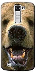 R0840 Grizzly Bear Face Case Cover For LG K7