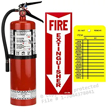 10 Lb. Strike First, Type ABC Dry Chemical Fire Extinguisher with Wall Hook, Sign and Tag