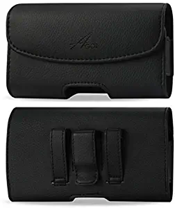 AGOZ Premium Leather Belt Clip Case for LG G8 ThinQ, G7 ThinQ, Stylus 2 Plus, Stylo 2 Plus, Stylo 2 V VS835, Stylo 3 Stylus 3 LS777, Stylo 3 Plus TP450, Pouch Holster with Belt Clip & Loops