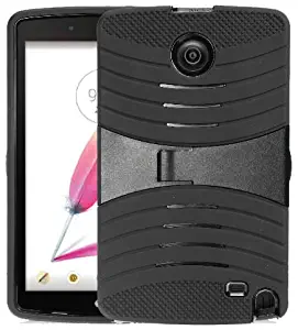 LG G Pad II 8.0 Case / G Pad F 8.0 Case, Rugged High Impact Hybrid Drop Proof Armor Defender Full-body Protection Case Convertible Built in Stand for LG G Pad 2 8.0 (V498), G Pad F 8.0 -BLACK