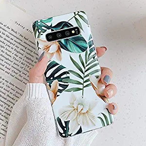 9Guu Art Plants Leaves Floral Phone Cases for Galaxy S9 S8 S10 S10E Cases for S8 Plus S9 Plus S10 Plus Soft TPU Case (Style1, for Galaxy S8)