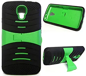 NP CITY Phone Case Armor Cover for LG Volt LS740 (sBLACK/Green U/C)