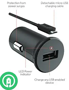 Turbo Fast Powered 15W LG VS988 Car Charger with Detachable Hi-Power USB Type-C Cable!