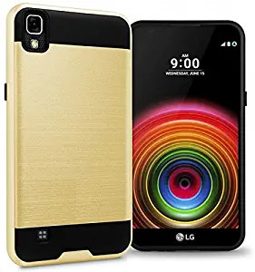 LG X Power Case, LG K210 Case, NEM Brushed Impact Resistant Protective Dual Layer Hybrid Armor Shockproof Anti Scratch Hard Cover Case for LG X Power K210