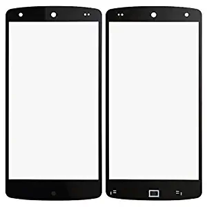 BisLinks New Black Front Outer Screen Glass Lens Replacement for LG Google Nexus 5 D820