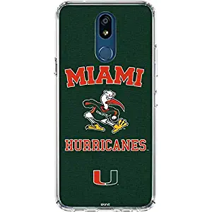 Skinit Clear Phone Case for LG K40 - Officially Licensed College Miami Hurricanes Distressed Design
