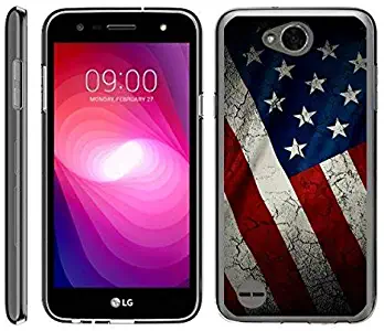 TurtleArmor | Compatible with LG X Power 2 Case | LG Fiesta 2 | LG X Charge [Flexible Armor] Flexible Slim Fitted TPU Bumper Case Cover - American Flag