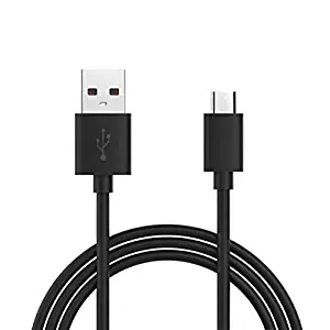 Black 6ft Long USB Cable Rapid Charger Sync Power Wire Data Cord for Tracfone LG Premier LTE - Tracfone LG Rebel - Tracfone LG Sunrise - Tracfone LG Treasure - Tracfone LG Ultimate 2