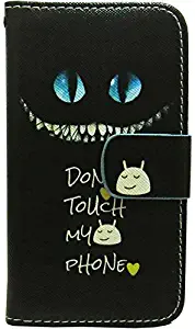 1x Cute Patterns Wallet Card Slots Kickstand Flip case cover for LG X Power 2 II Power-2 / LG Fiesta LTE / K10 Power / LV7 (Smile Don't Touch My Phone)