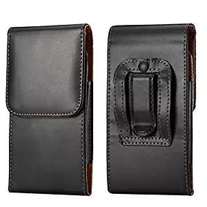 Premium PU Leather Vertical Executive Holster Belt Clip Pouch Case for iPhone 7 / 6S / HTC 10 / LG Tribute HD / K3 K1000 / LG X Skin/LG K8V / LG K3 4G / LG Escape 3