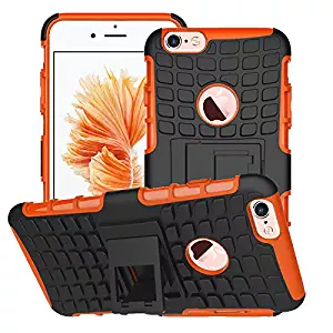 iPhone 6/ 6S Plus Armor Case, VPR Premium Dual Layer Protection Case with Kickstand Hard PC Cover + TPU Silicone Hybrid Shock Absorption Anti-Scratch Protective Fit For iPhone 6/ 6S Plus (Orange)