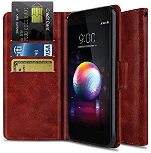 Wallet Case for LG K30/LG Premier Pro L413DL/LG Xpression Plus/LG Phoenix Plus,OTOONE [Flip Folio] Shock Proof PU Leather Wallet Protective Phone Cover with Kickstand for LG Phone 2018 (Burgundy)