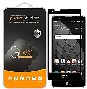 (2 Pack) Supershieldz for LG Stylo 2 V (Verizon) Tempered Glass Screen Protector, (Full Screen Coverage) 0.33mm, Anti Scratch, Bubble Free (Black)