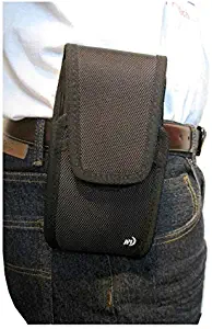 Nite Ize Black Extra Tall Cargo Vertical/Horizontal Heavy Duty Rugged Holster Pouch/Cover Case Extremely Durable W/Swivel 360 Rotating Belt Clip Fits LG V20 Cellphone