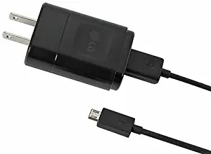 LG MCS-02W/SGDY0017903 Travel Charger with Micro USB Data Cable - Original OEM - Non-Retail Packaging - Black