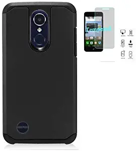 LG Rebel 4 Case, LG (Rebel 4) 4G LTE Case, AT&T Prepaid LG Phoenix 4 Case, Phone Case for Straight Talk LG Rebel 4 Prepaid Smartphone, Hybrid Shockproof Slim Hard Cover Protective Case (Black)
