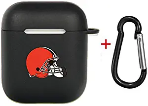 Zhang Fu Li NFL-American Football Collection - AirPods Soft TPU Case Shockproof Protective Case Cover Compatible with Apple AirPods & AirPods 2019 (Cleveland Browns)