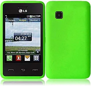 Luckiefind Case Compatible with (TracFone, StraightTalk, Net 10) LG 840G, Hard Plastic Case Cover (Green)