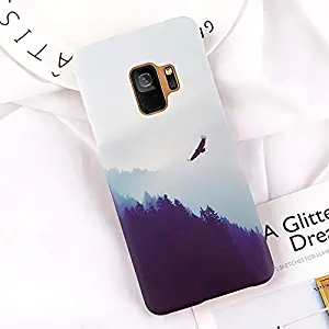 9Guu Ultra Thin Phone Case for Galaxy S9 S8 S8Plus S9Plus Note 9 Note 8 Mountain Peak Forest Hard PC Back Cover Cases (T5, Galaxy S8 Plus)