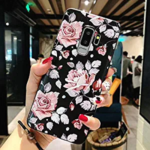 9Guu Flower Phone Case for Galaxy S9 S8 S10 S8Plus S9Plus S10Plus S10 Lite Matte Rose Floral Cover for Note 8 9 Soft TPU Case (Pink, Galaxy S10 Plus)