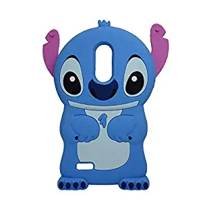 LG K20 Plus Stitch Case, LG K20 V (Verizon) / V5 / K10 2017 / Harmony/LG Grace LTE,3D Cartoon Animal Character Design Cute Soft Silicone Kawaii Cover,Cool Cases for Kids Boys Girls (Stitch)