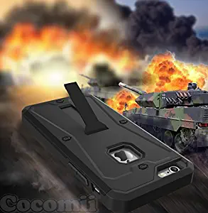 Cocomii Tank Armor iPhone 6S Plus/6 Plus Case New [Heavy Duty] Built-in Screen Protector Kickstand Dustproof Shockproof Bumper [Military Defender] Cover for Apple iPhone 6S Plus/6 Plus (Ta.Black)