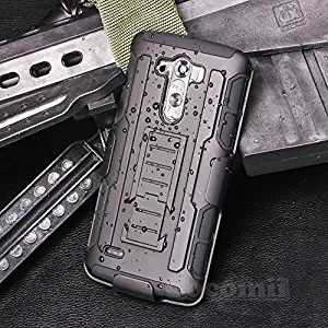Cocomii Robot Armor LG G3 Case New [Heavy Duty] Premium Belt Clip Holster Kickstand Shockproof Hard Bumper Shell [Military Defender] Full Body Dual Layer Rugged Cover for LG G3 (R.Black)
