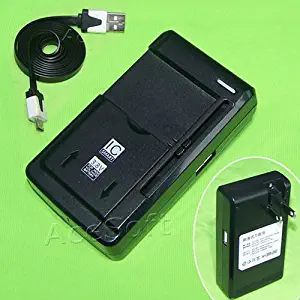 100% New External Travel Dock Wall USB/AC Battery Charger + Micro USB Data Cable Cord Wire 3ft for LG Sunset L33L Phone
