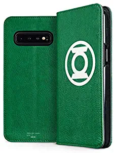 Skinit Folio Phone Case for Galaxy S10 Plus - Officially Licensed Warner Bros Green Lantern Logo Green Design Plus