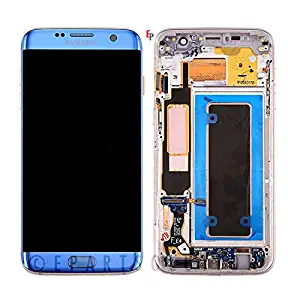 ePartSolution_LCD Display Touch Screen Digitizer Glass Lens + Frame Assembly for Samsung Galaxy S7 Edge G935A G935T G935V Replacement Part USA (Blue)