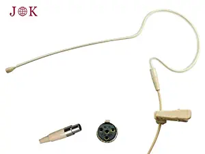 Pro Headset Headworn Single Earhook Microphone JK MIC-J S90 Compatible with Shure Wireless Transmitter