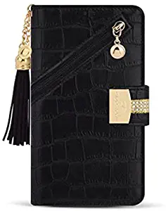 Cardiam Zipper Wallet Case for LG V20 (Color: Black)