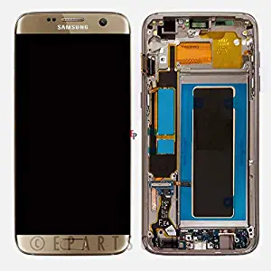 ePartSolution_Replacement Part for Samsung Galaxy S7 Edge G935A G935T G935V G935P LCD Display Digitizer Touch Screen + Frame Assembly USA (Gold)