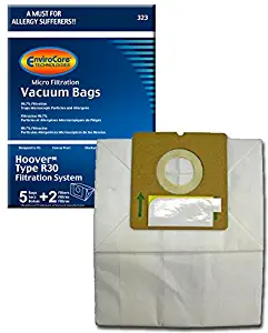 EnviroCare Replacement Micro Filtration Vacuum Bags for Hoover Type R30 Canisters 5 Bags and 2 Filters