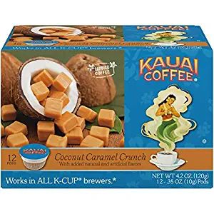 Coconut Caramel Crunch Flavor – 100% Premium Arabica Coffee, 12 PODS