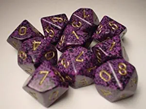 Chessex Dice Sets: Hurricane Speckled - Ten Sided Die d10 Set (10)