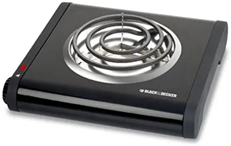 BLACK+DECKER SB1001B Single-Burner Portable Buffet Range, Black