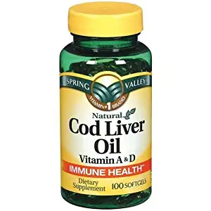 Spring Valley - Cod Liver Oil with Vitamin A & D 100 softgels by Spring Valley