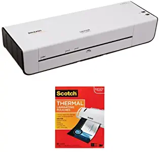 AmazonBasics Thermal Laminator and Scotch Thermal Laminating Pouches, 8.9 x 11.4-Inches, 3 mil thick, 50-Pack (TP3854-50) Bundle